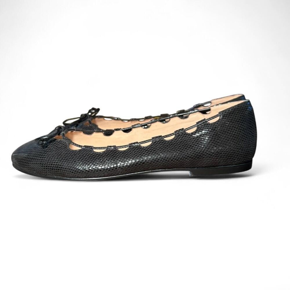 Nicky Hilton X French Sole Women's Black  Viper Print Ballet shoes Size 11B - Picture 3 of 8
